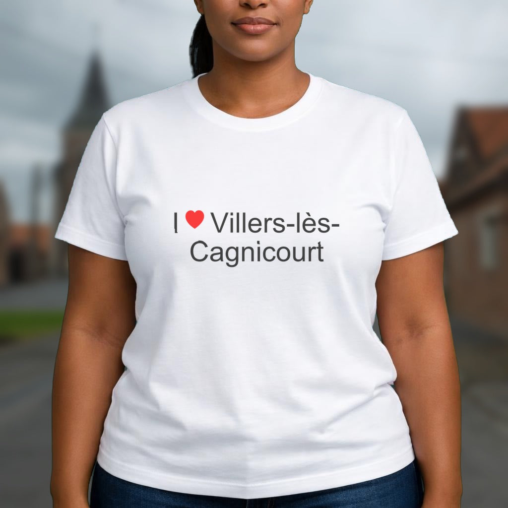 T-shirt I love villers-lès-cagnicourt