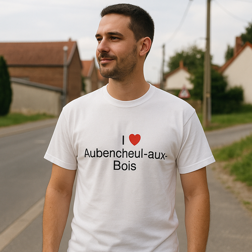 T-shirt I love aubencheul-aux-bois