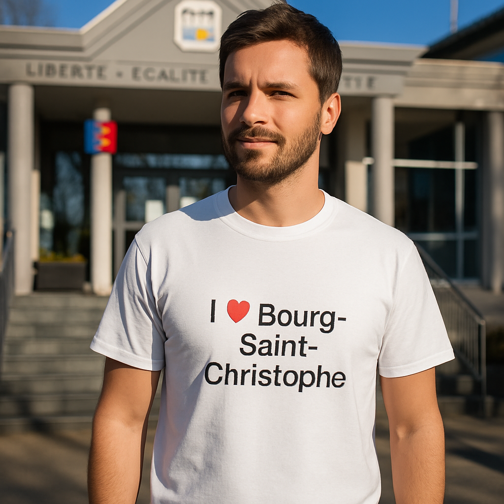 T-shirt I love bourg-saint-christophe