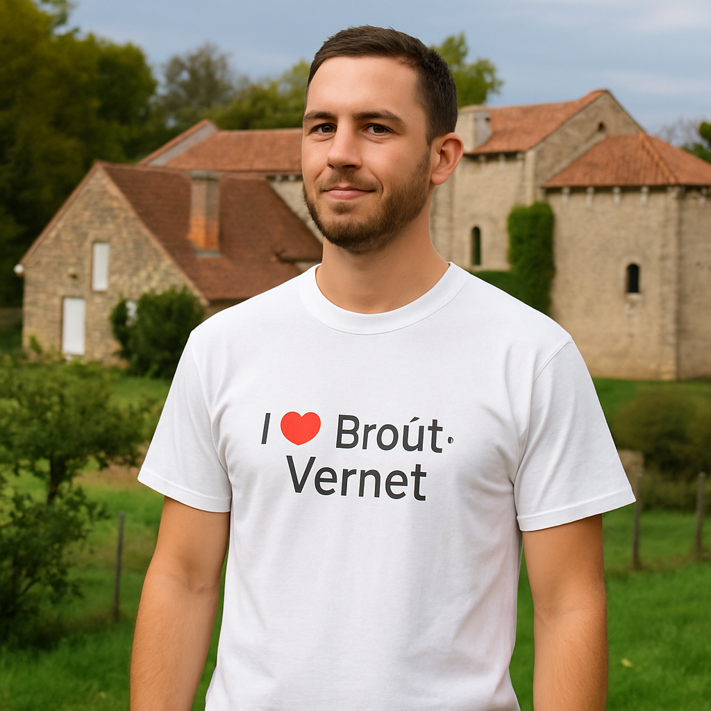 T-shirt I love broût-vernet
