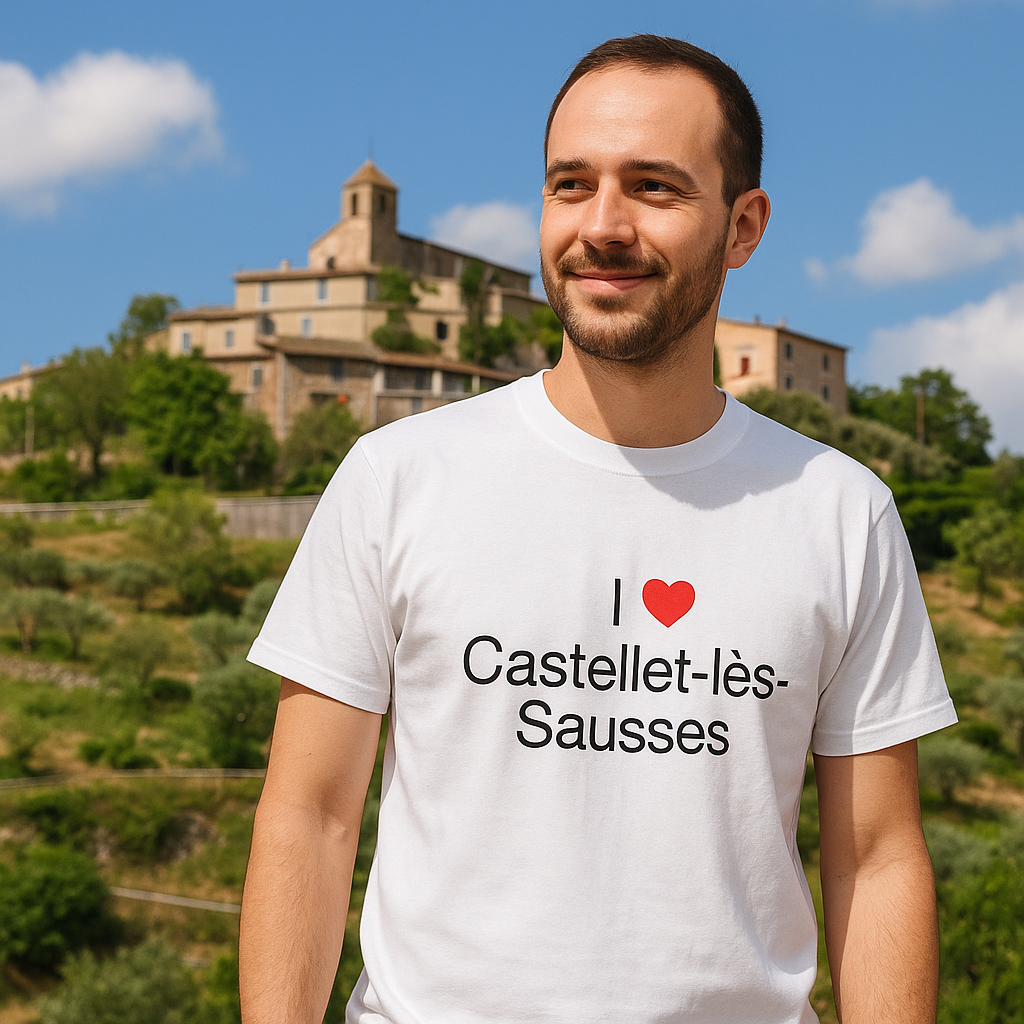 T-shirt I love castellet-lès-sausses