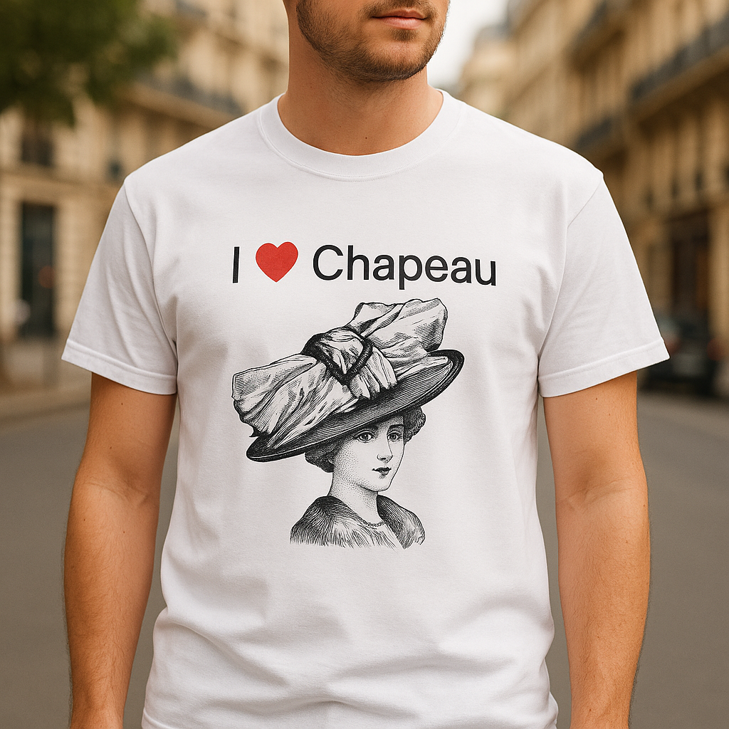 T-shirt I love chapeau