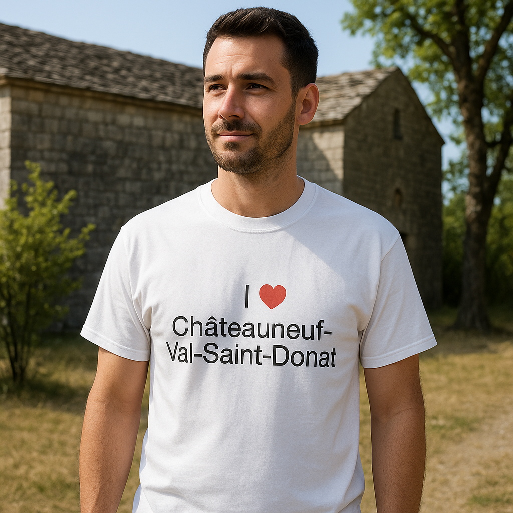 T-shirt I love châteauneuf-val-saint-donat