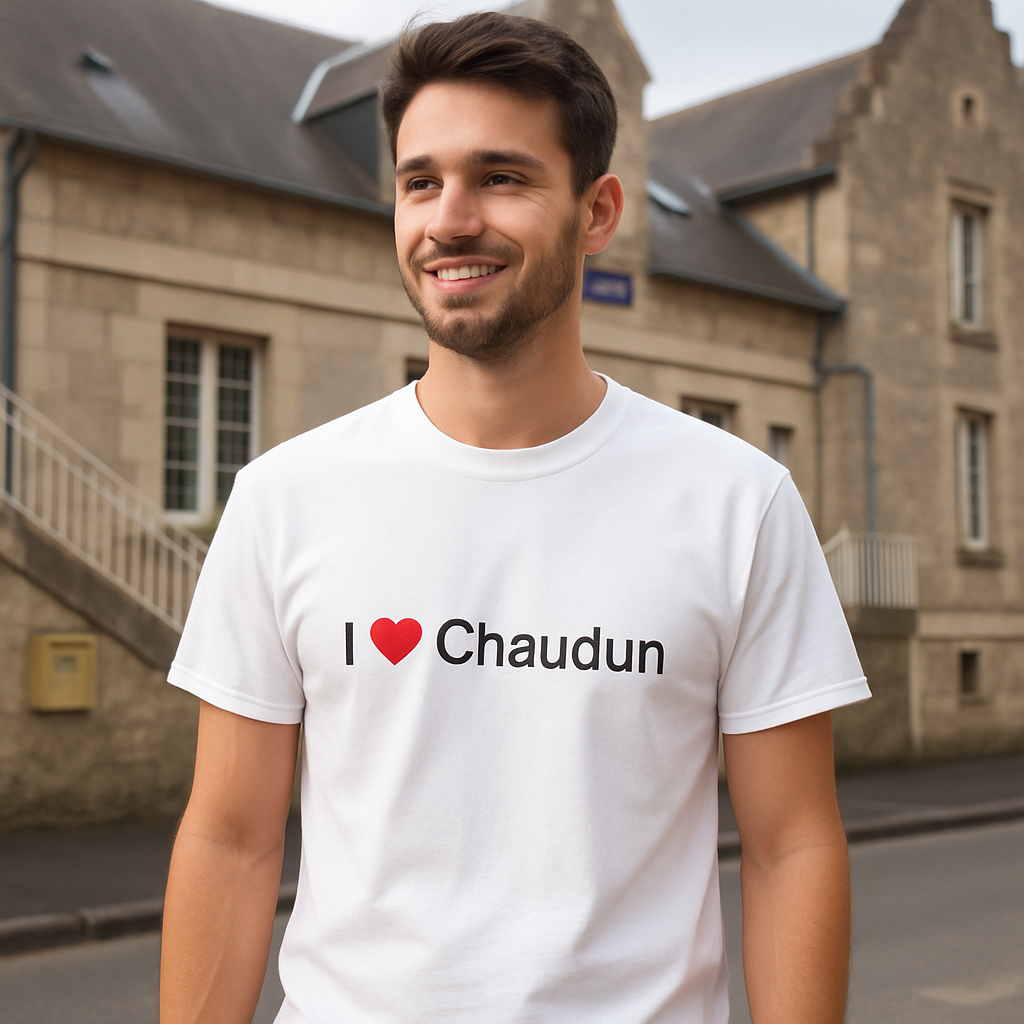 T-shirt I love chaudun