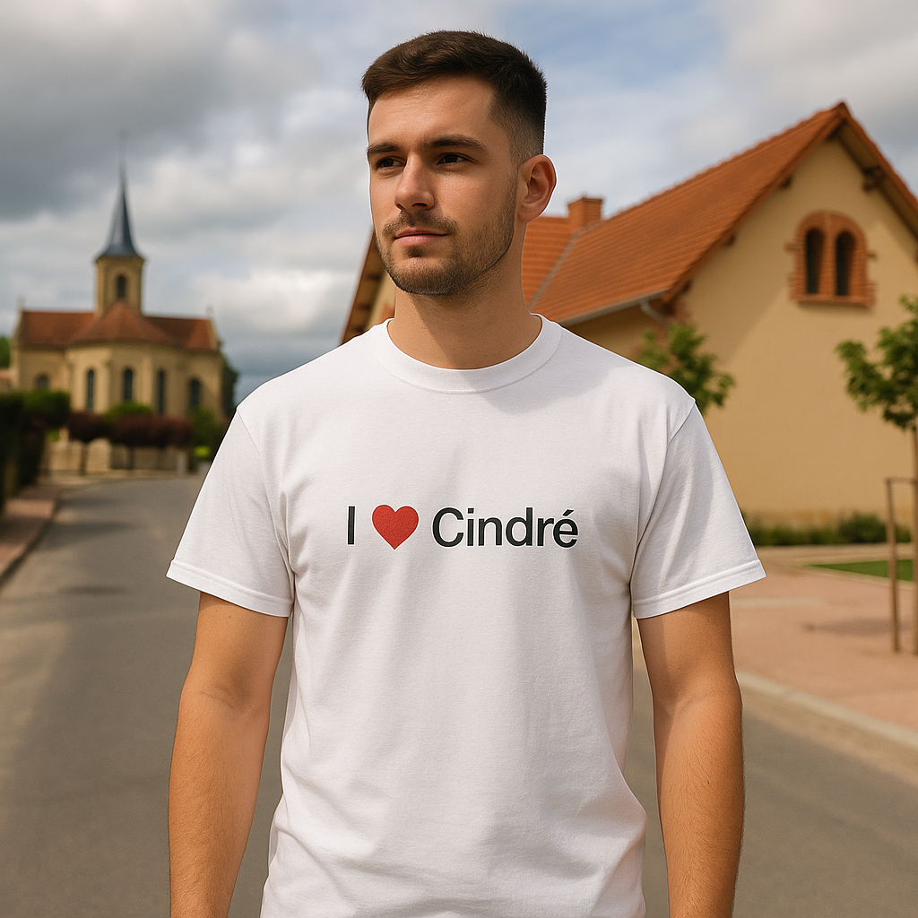 T-shirt I love cindré
