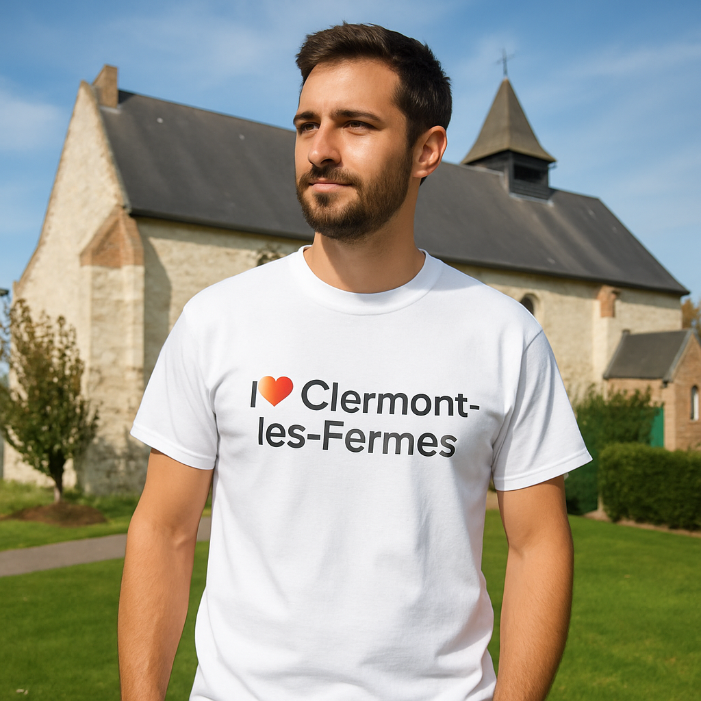 T-shirt I love clermont-les-fermes