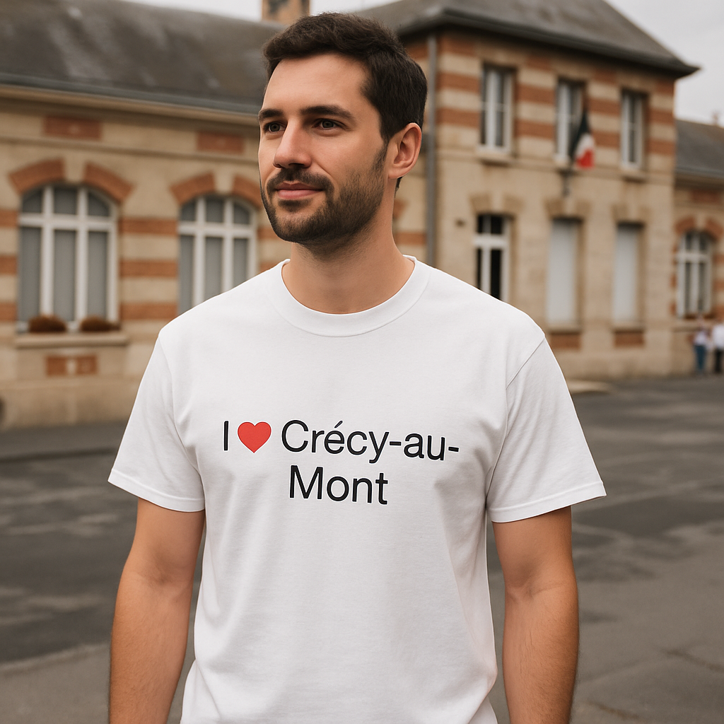 T-shirt I love crécy-au-mont