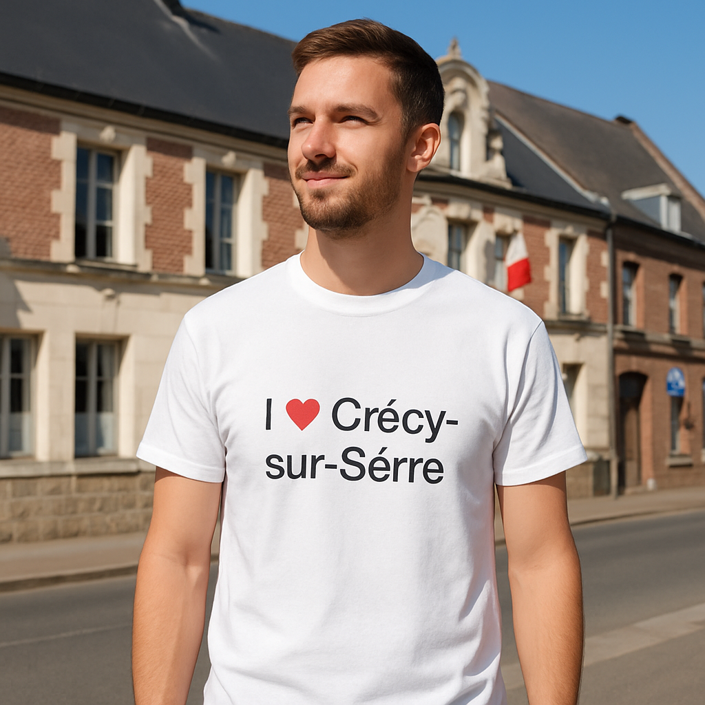 T-shirt I love crécy-sur-serre