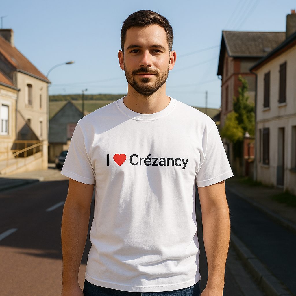 T-shirt I love crézancy
