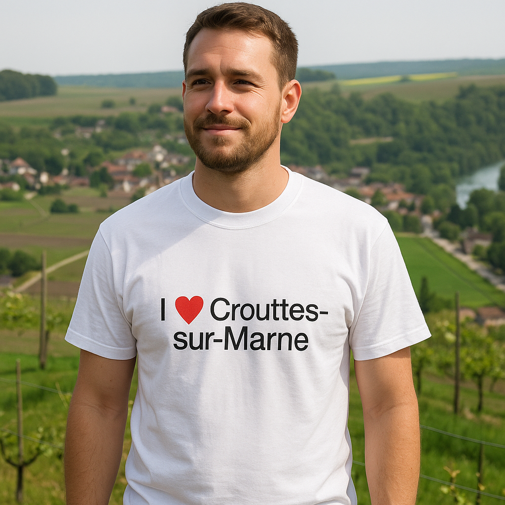 T-shirt I love crouttes-sur-marne