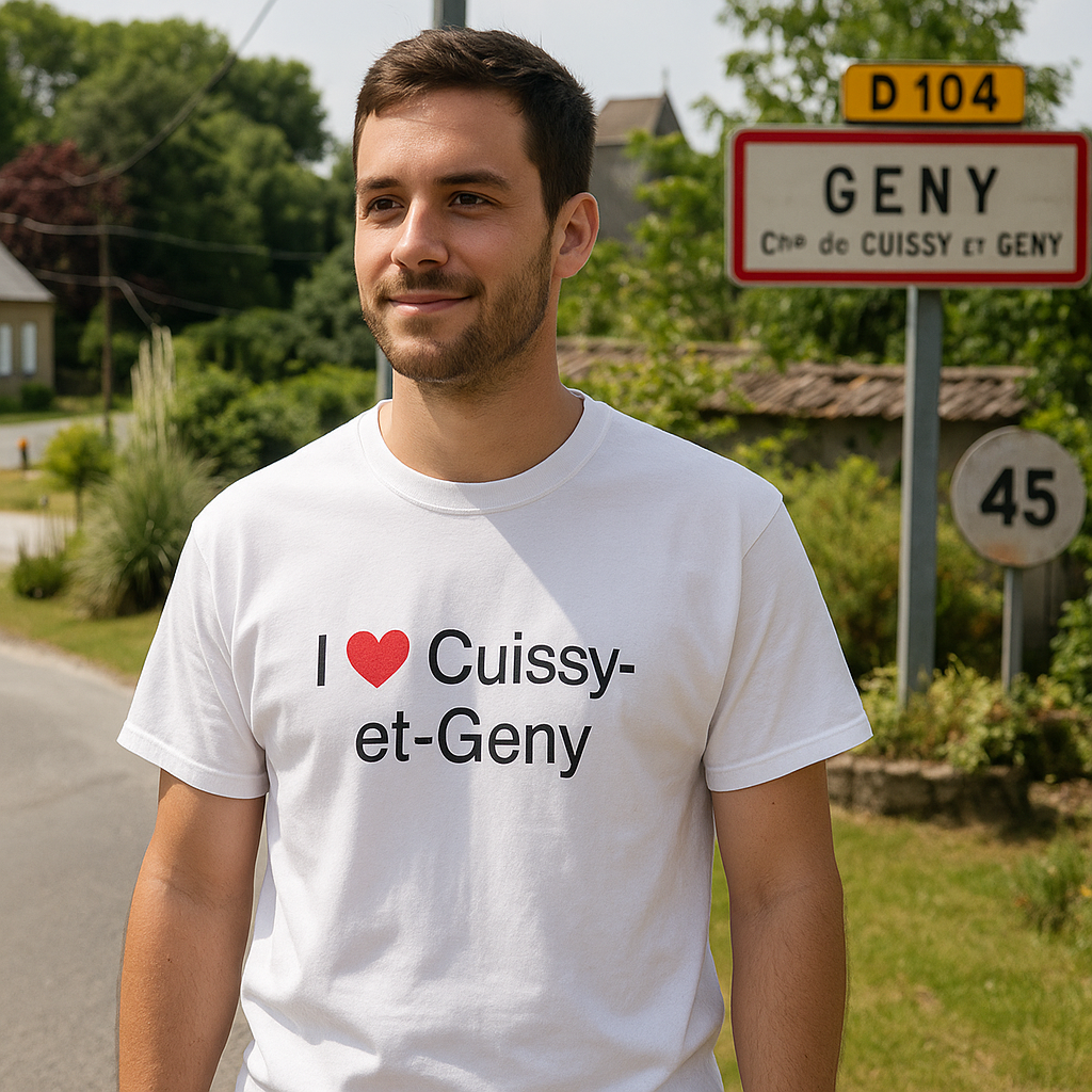 T-shirt I love cuissy-et-geny