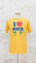 T-shirt 'I Love Nice' jaune soleil