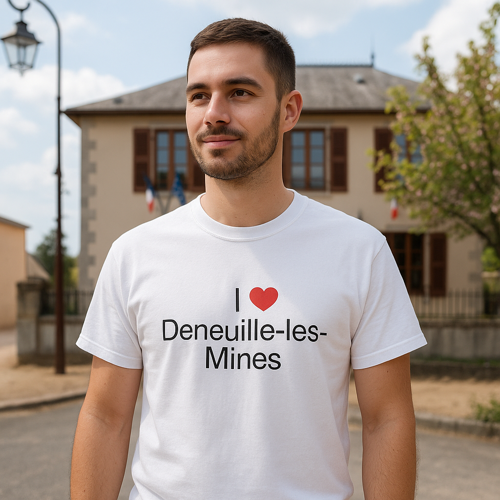 T-shirt I love deneuille-les-mines