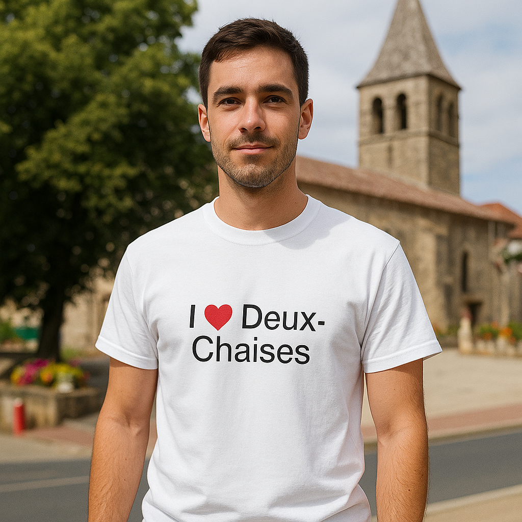 T-shirt I love deux-chaises
