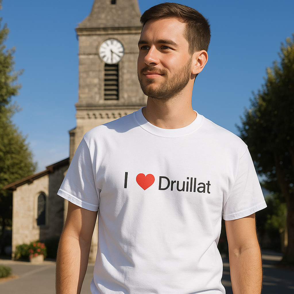 T-shirt I love druillat