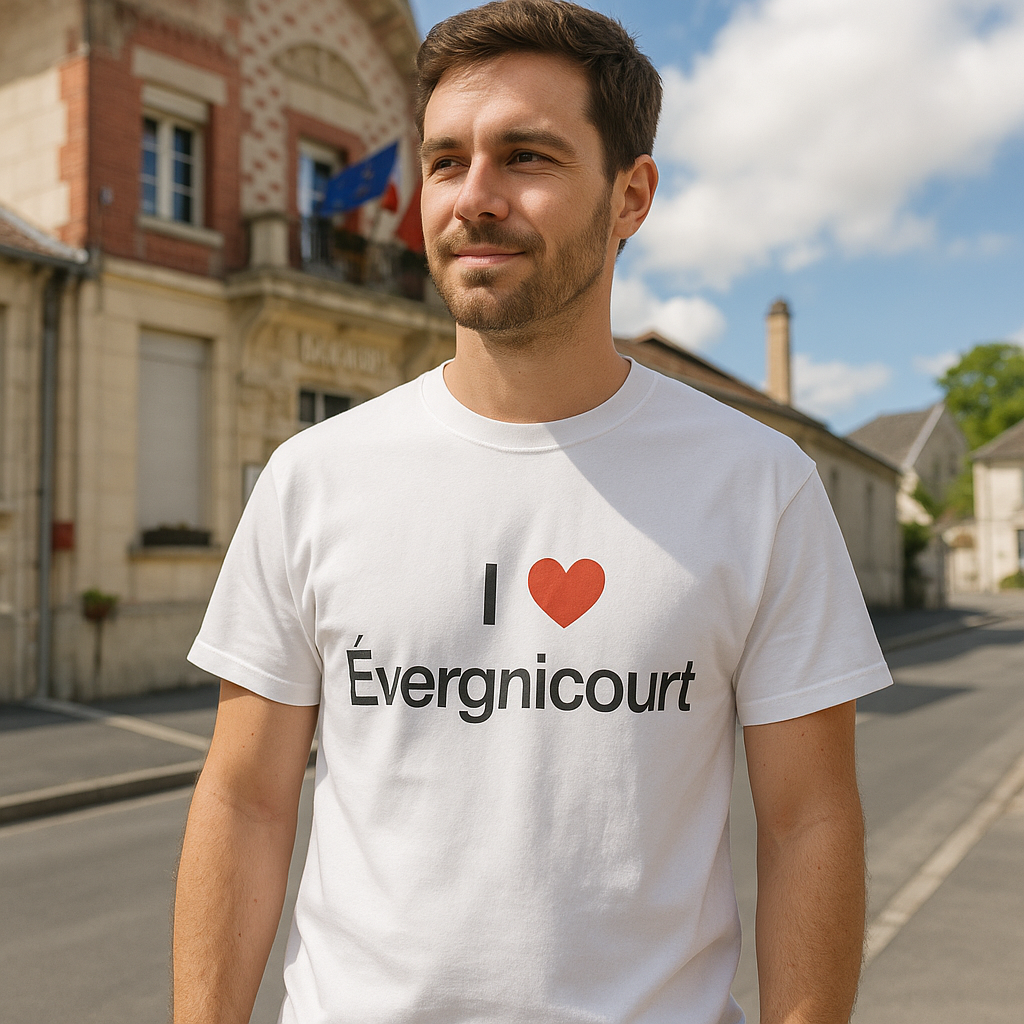 T-shirt I love évergnicourt