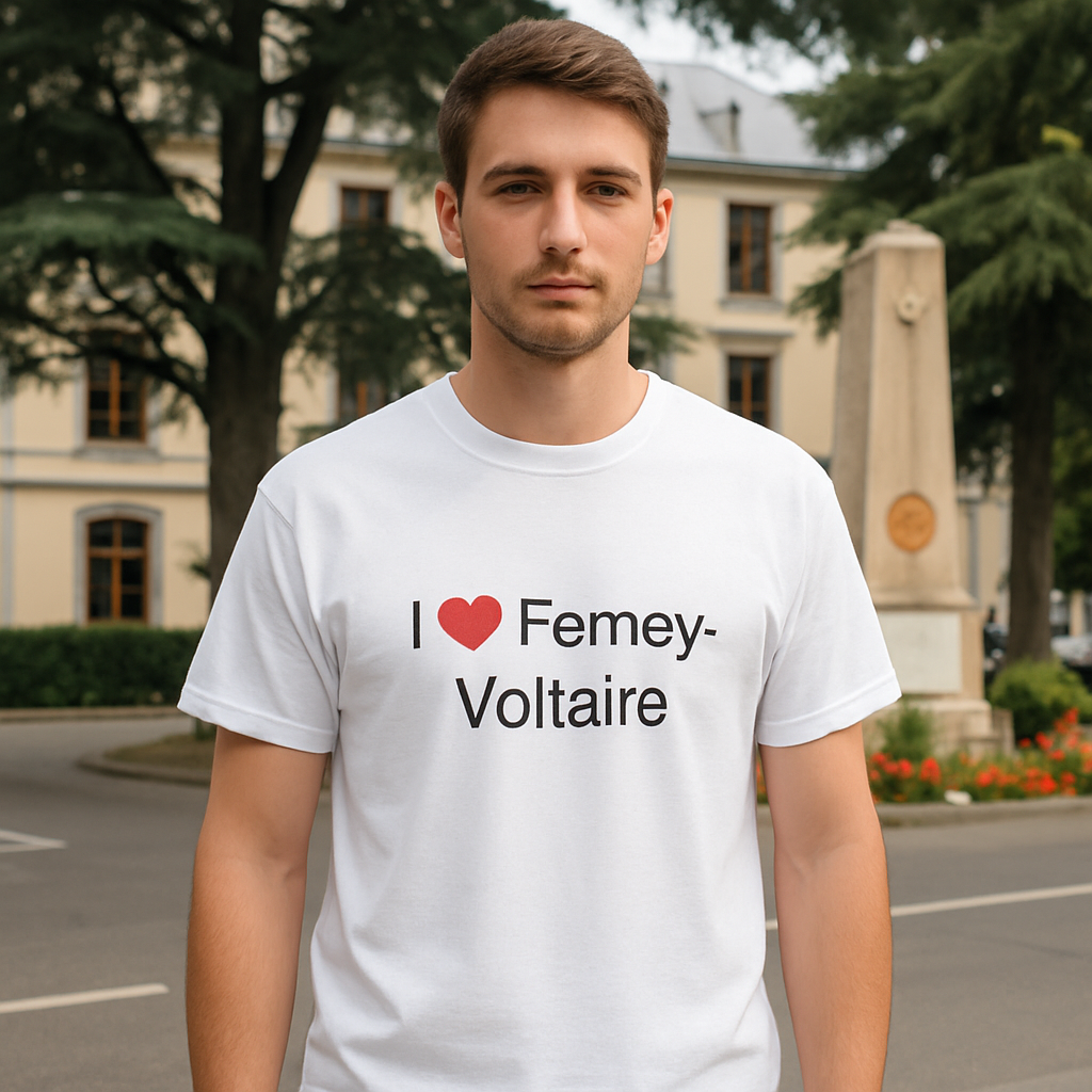 T-shirt I love ferney-voltaire