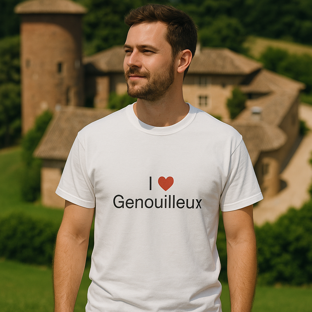T-shirt I love genouilleux