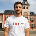 T-shirt I love Gex - cadeau local Ain Citeeshirt (2)