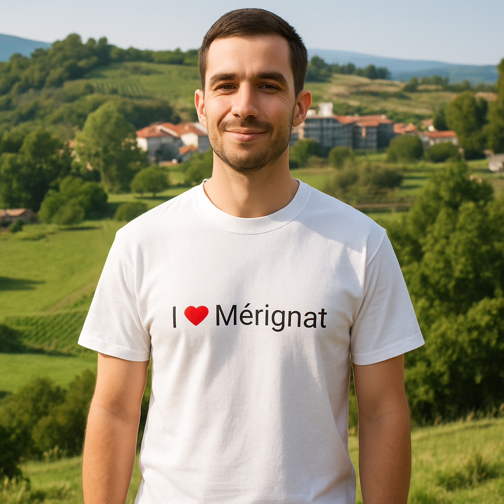 T-shirt I love mérignat