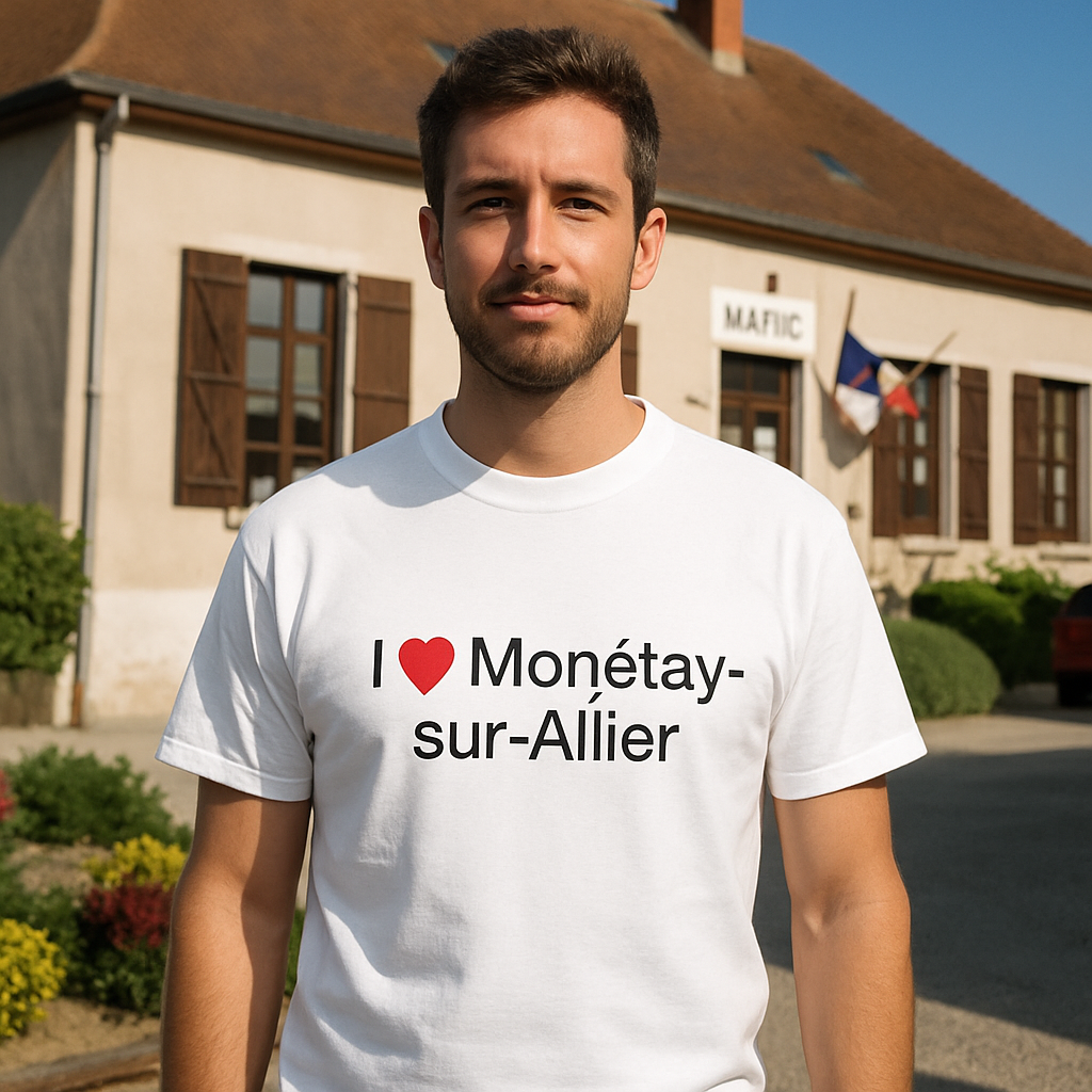 T-shirt I love monétay-sur-allier