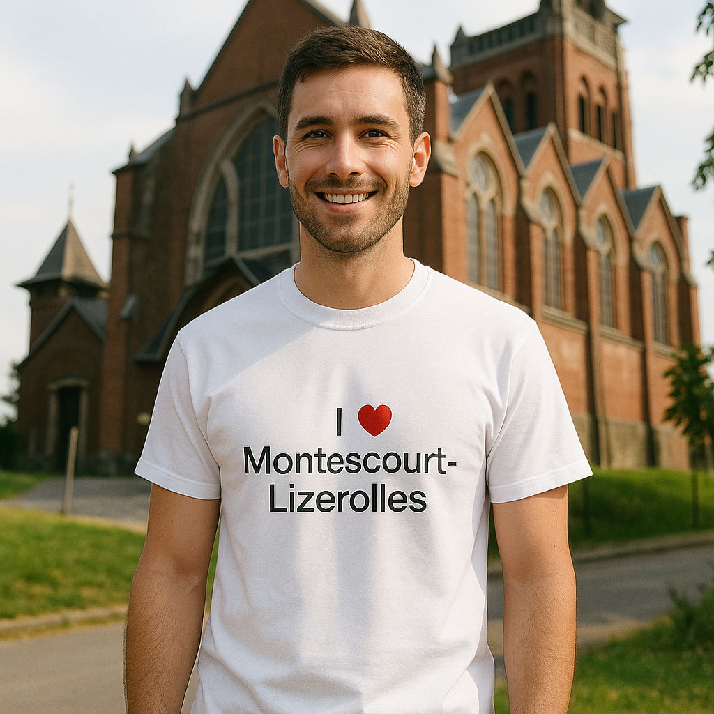 T-shirt I love montescourt-lizerolles