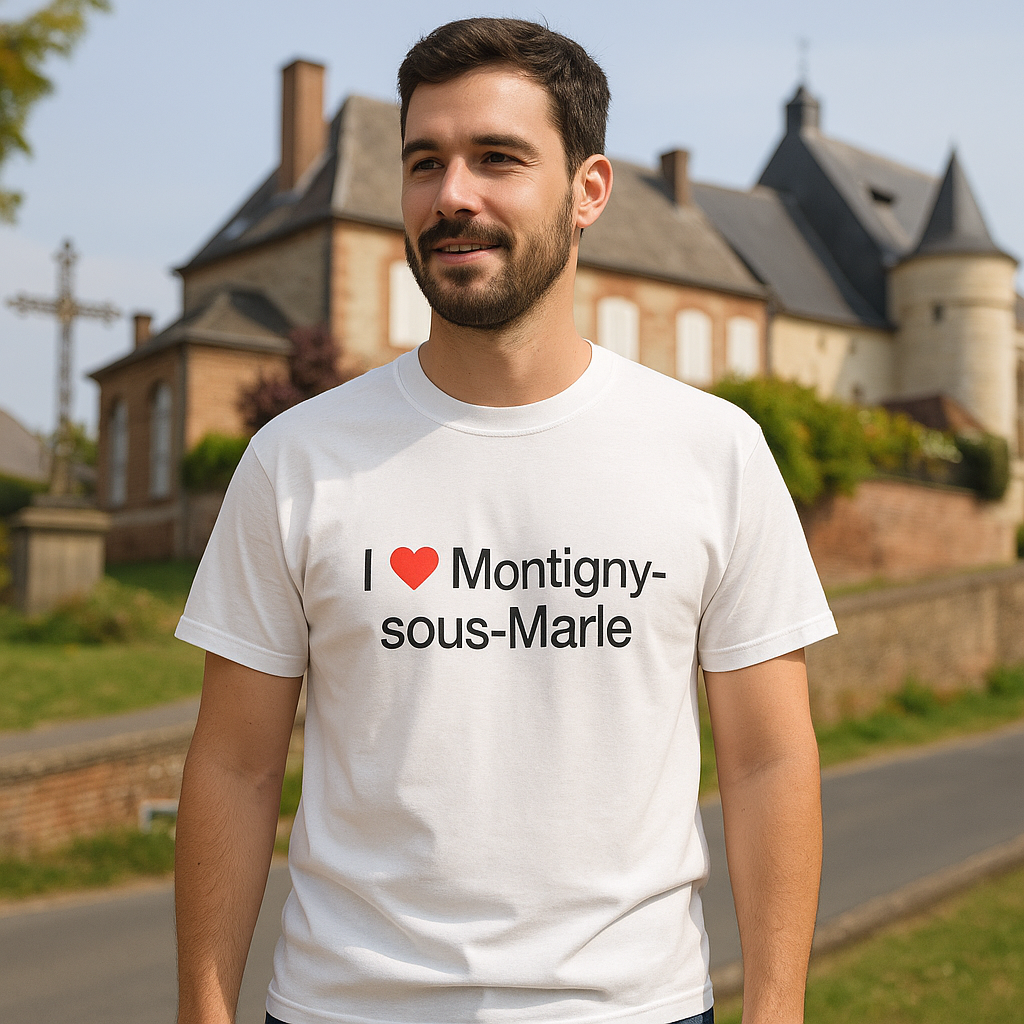 T-shirt I love montigny-sous-marle