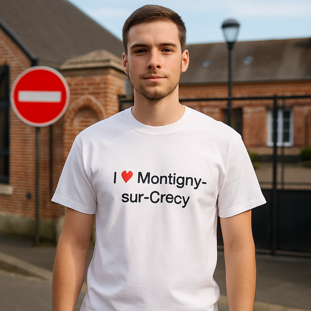 T-shirt I love montigny-sur-crécy