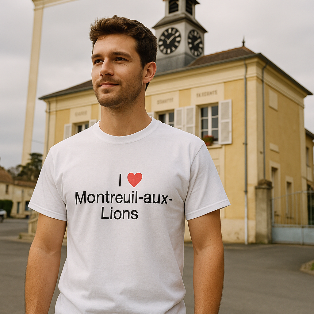 T-shirt I love montreuil-aux-lions