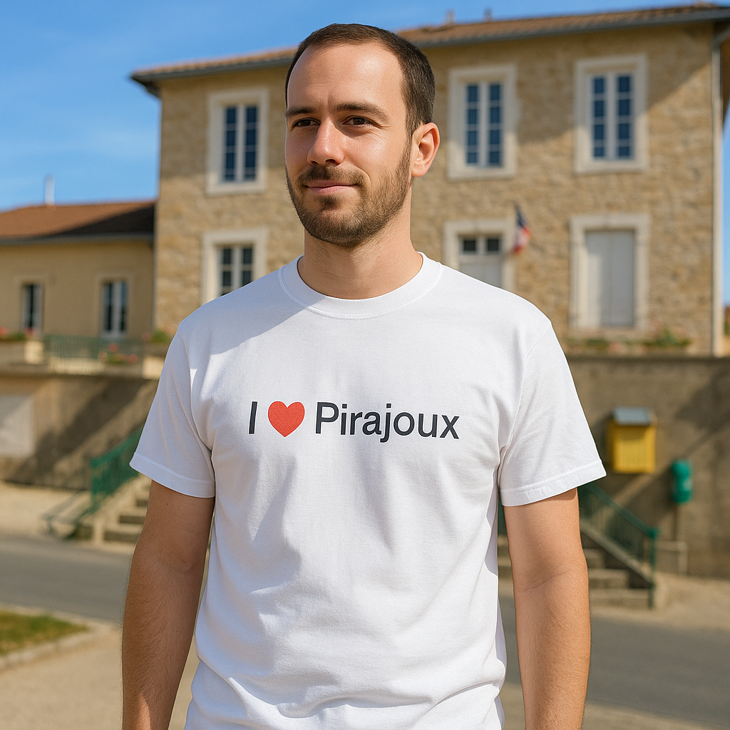 T-shirt I love pirajoux