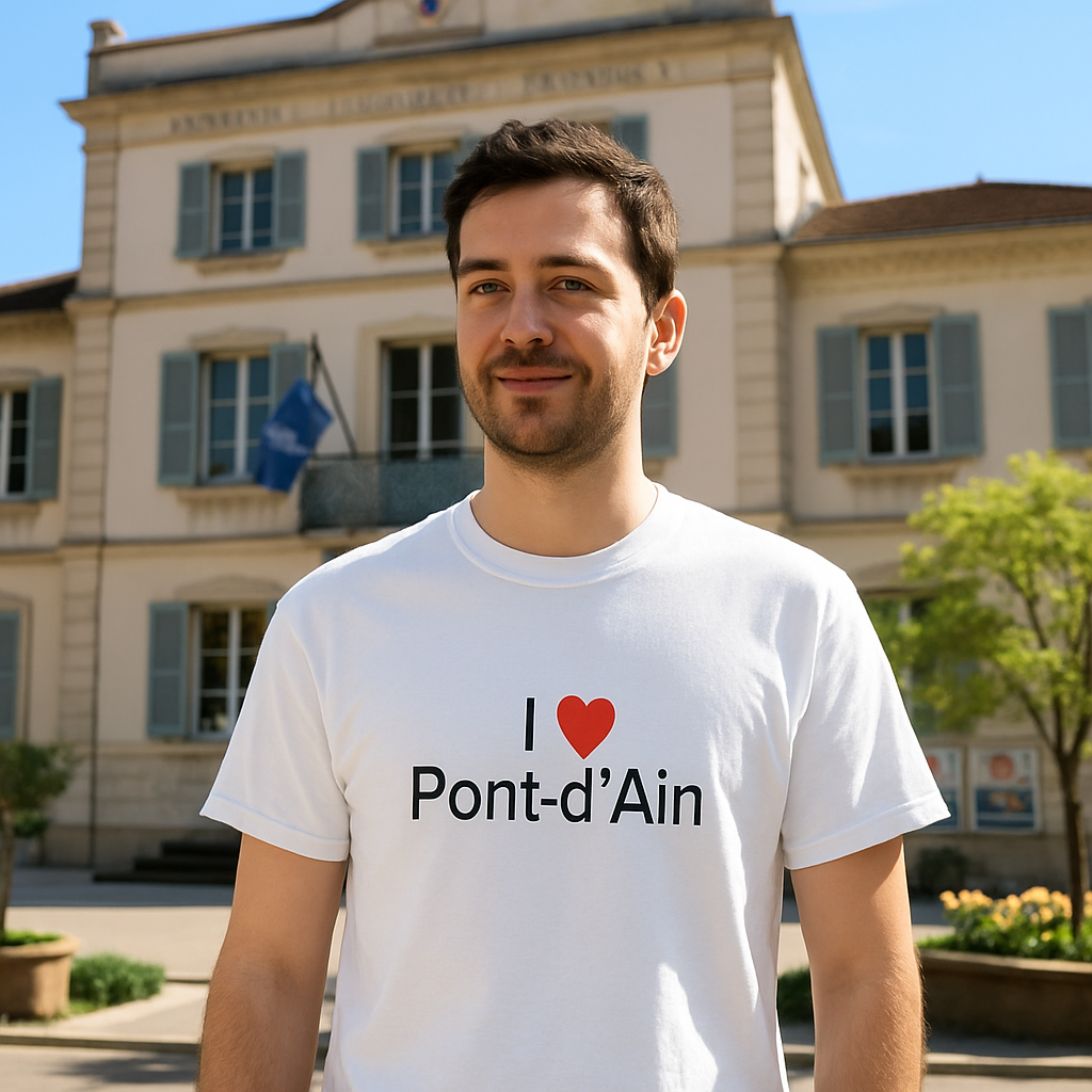 T-shirt I love pont-d'ain
