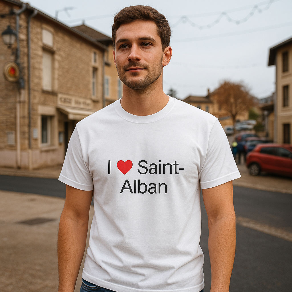T-shirt I love saint-alban