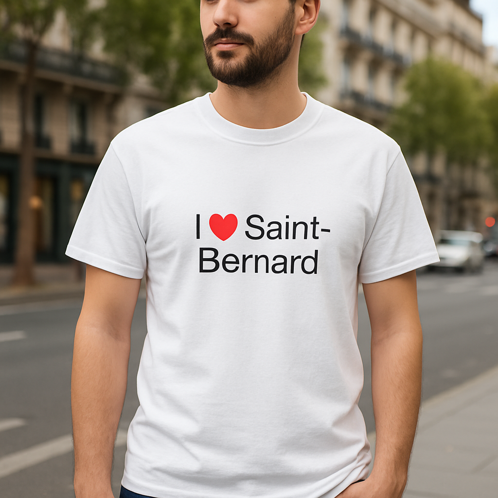 T-shirt I love saint-bernard