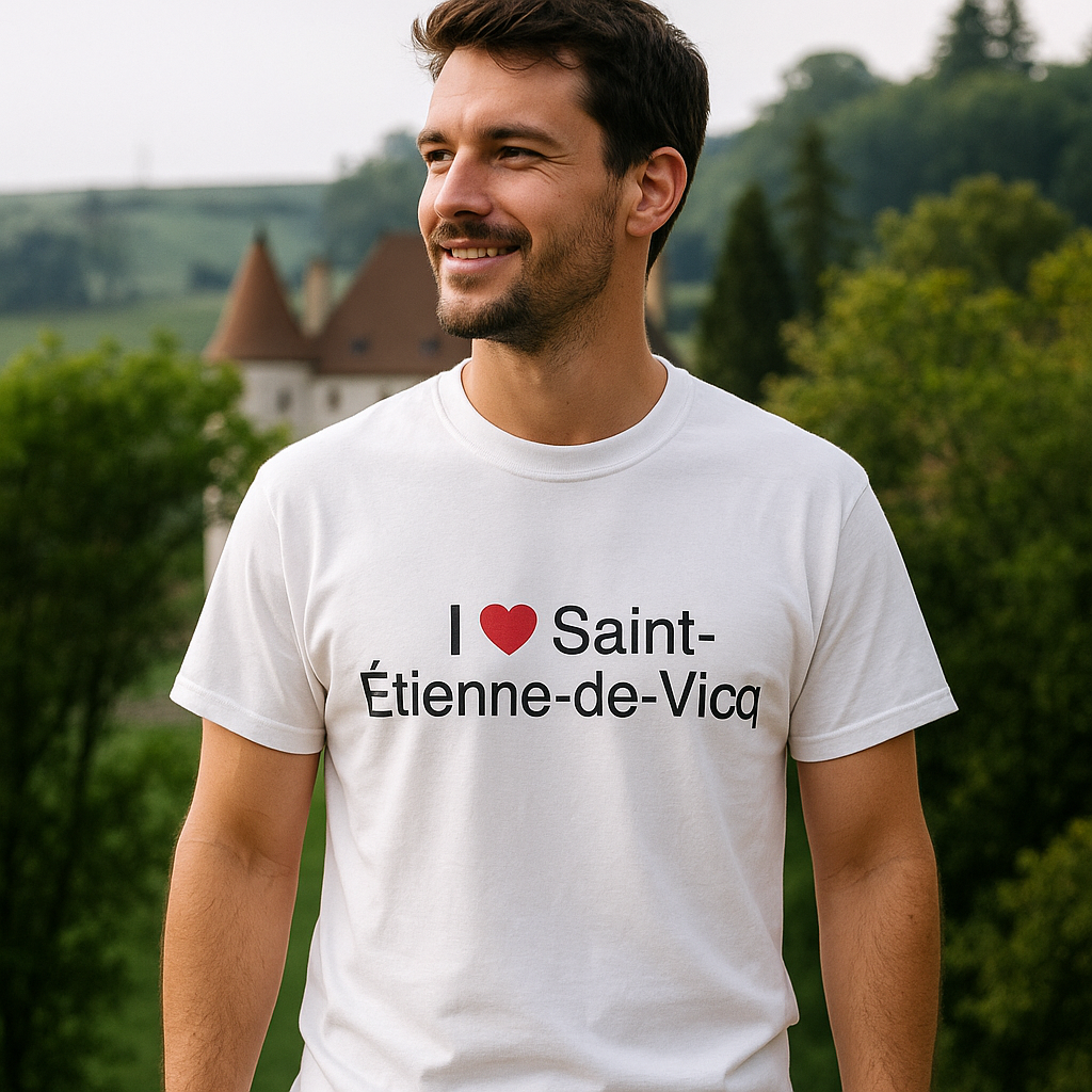 T-shirt I love saint-étienne-de-vicq