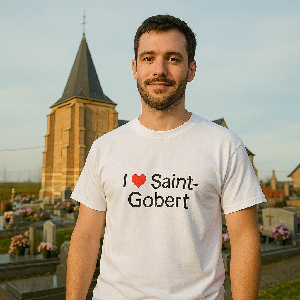 T-shirt I love saint-gobert