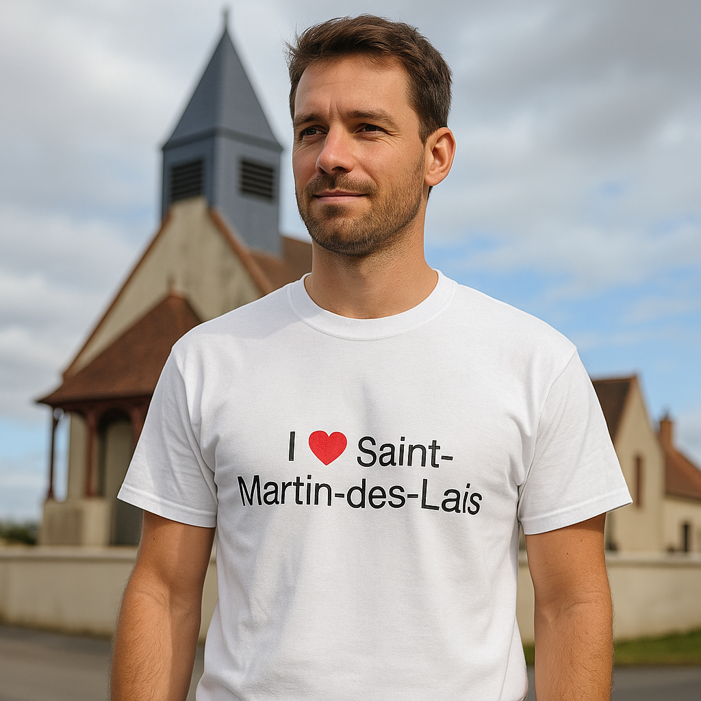 T-shirt I love saint-martin-des-lais
