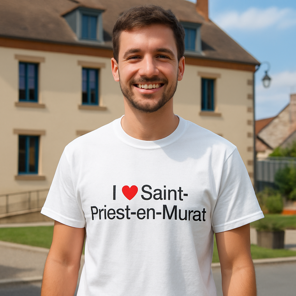 T-shirt I love saint-priest-en-murat