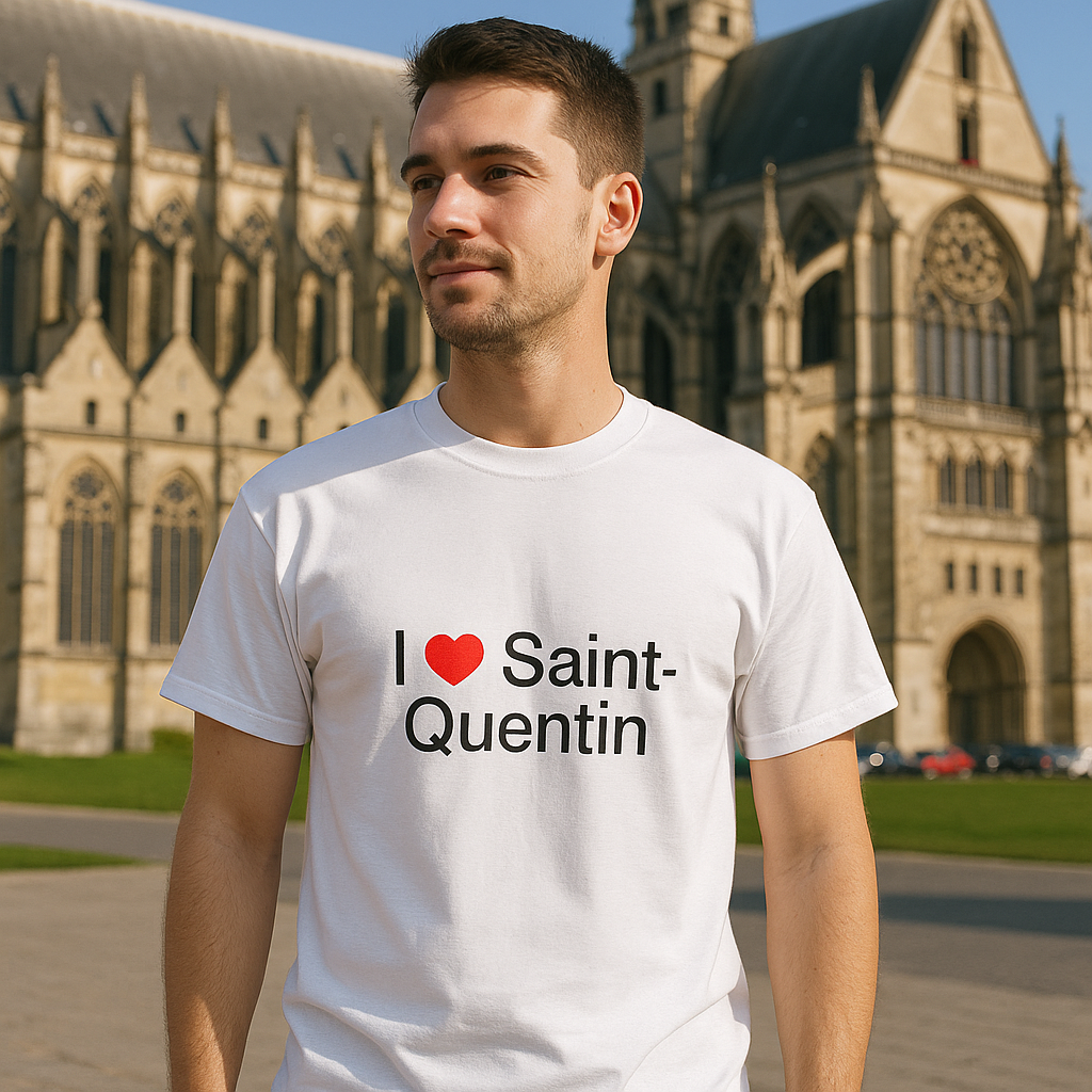 T-shirt I love saint-quentin