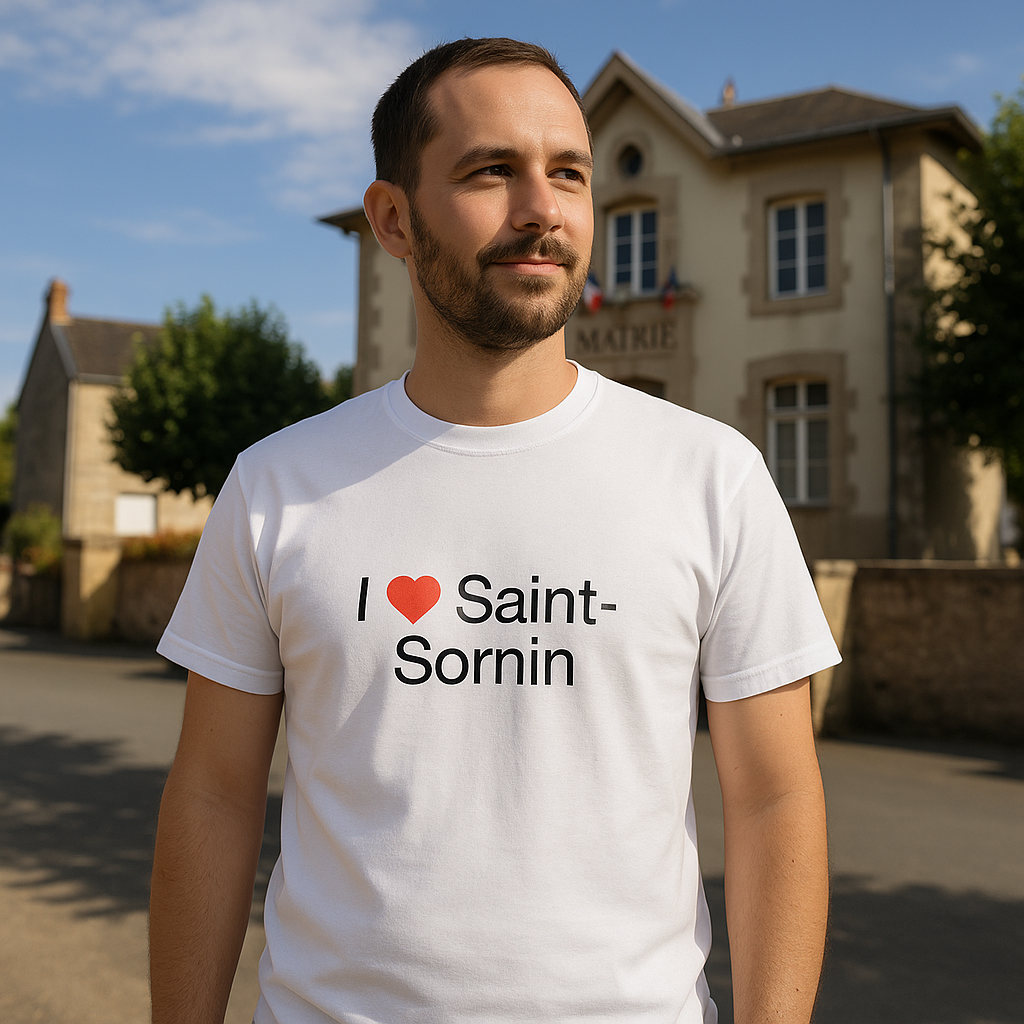 T-shirt I love saint-sornin
