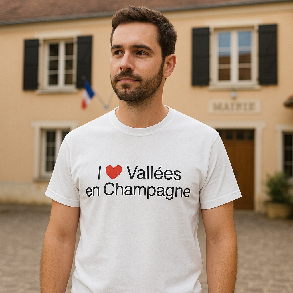 T-shirt I love vallées en champagne