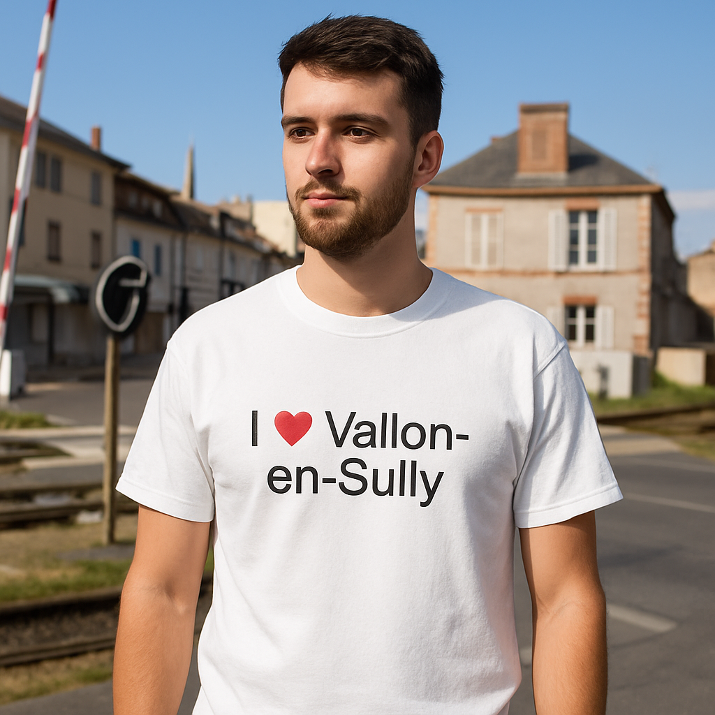 T-shirt I love vallon-en-sully