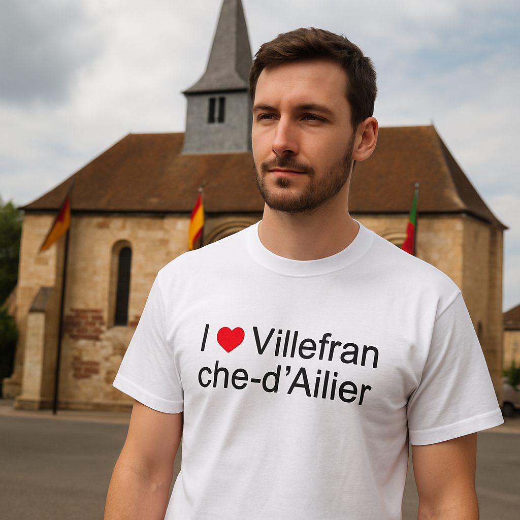 T-shirt I love villefranche-d'allier