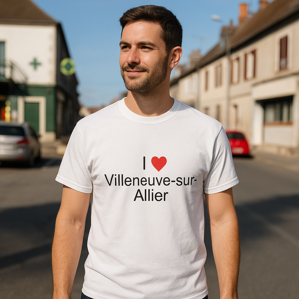 T-shirt I love villeneuve-sur-allier