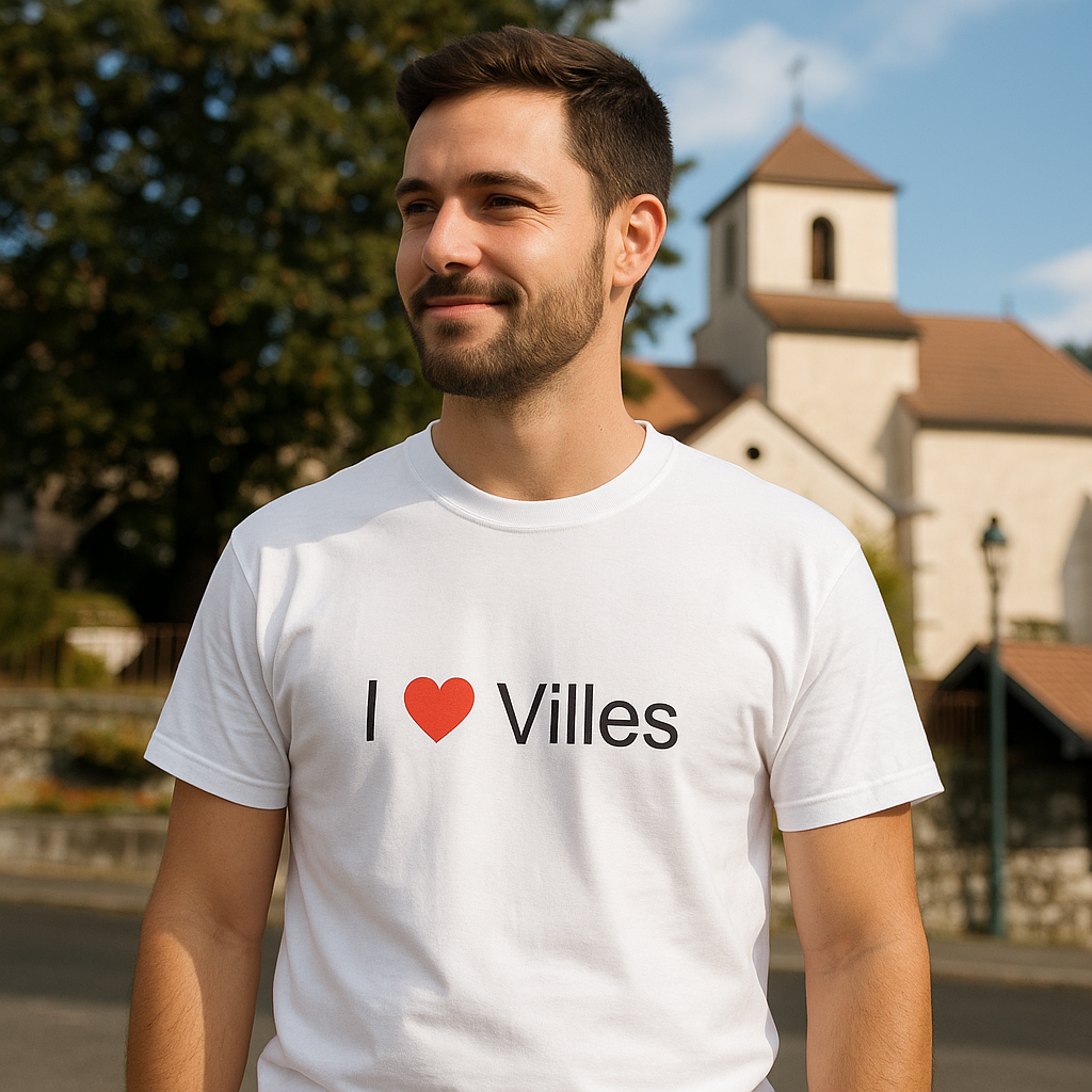 T-shirt I love villes