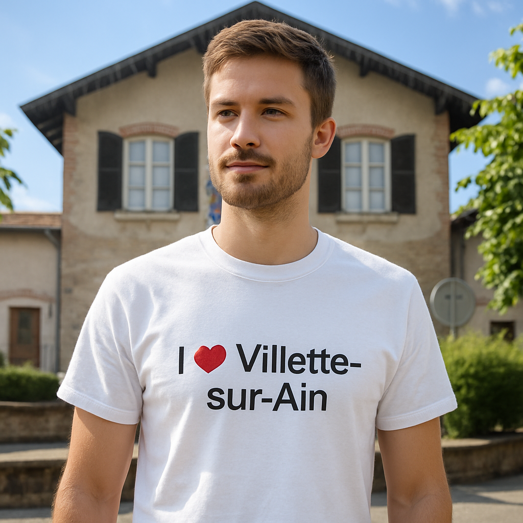 T-shirt I love villette-sur-ain