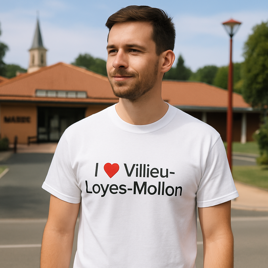 T-shirt I love villieu-loyes-mollon