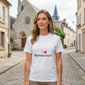 Photo portée du T-shirt I love remaucourt en décor Remaucourt